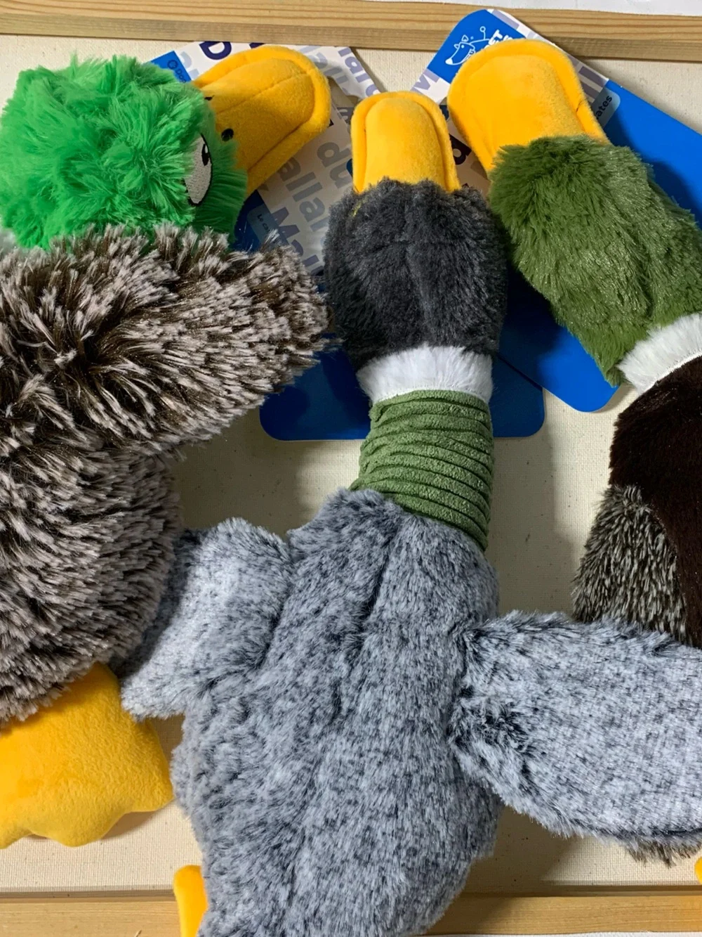 Three (3) NEW Mallard Mates Squeaky Dog Chew Toy - Large Duck